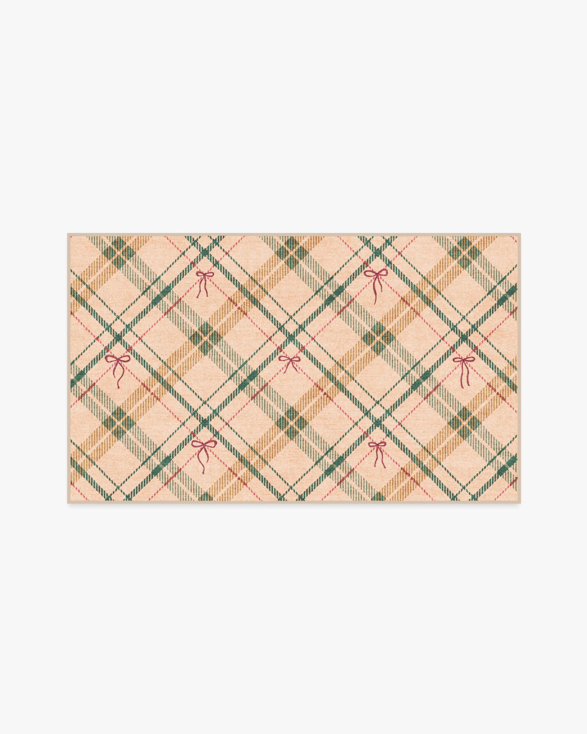 Bow Tartan Natural Flatwoven Rug