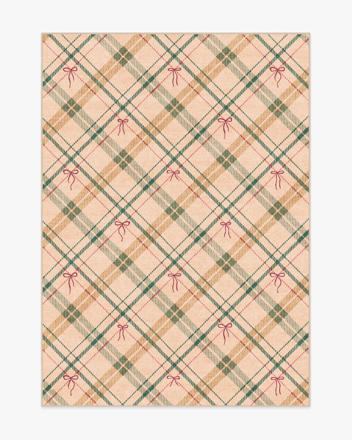 Bow Tartan Natural Flatwoven Rug