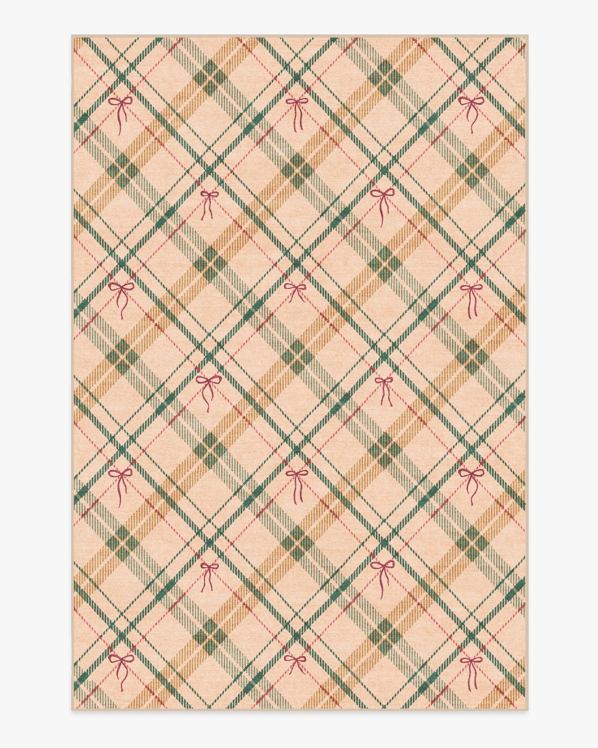 Bow Tartan Natural Flatwoven Rug