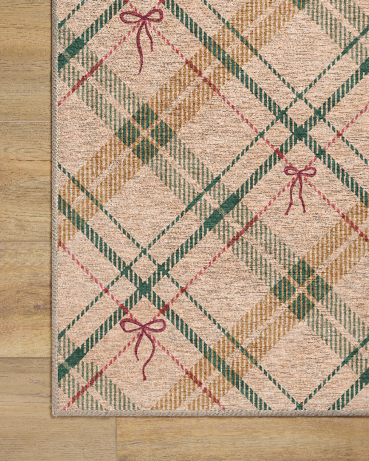 Bow Tartan Natural Flatwoven Rug