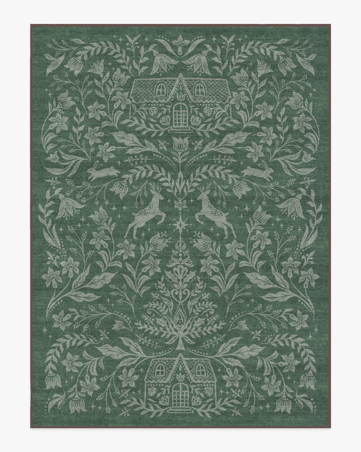Christmas Wonderland Green Rug