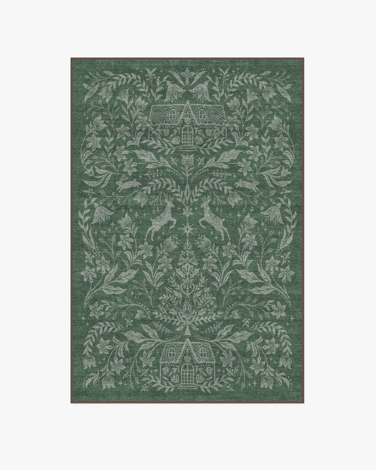 Christmas Wonderland Green Flatwoven Rug