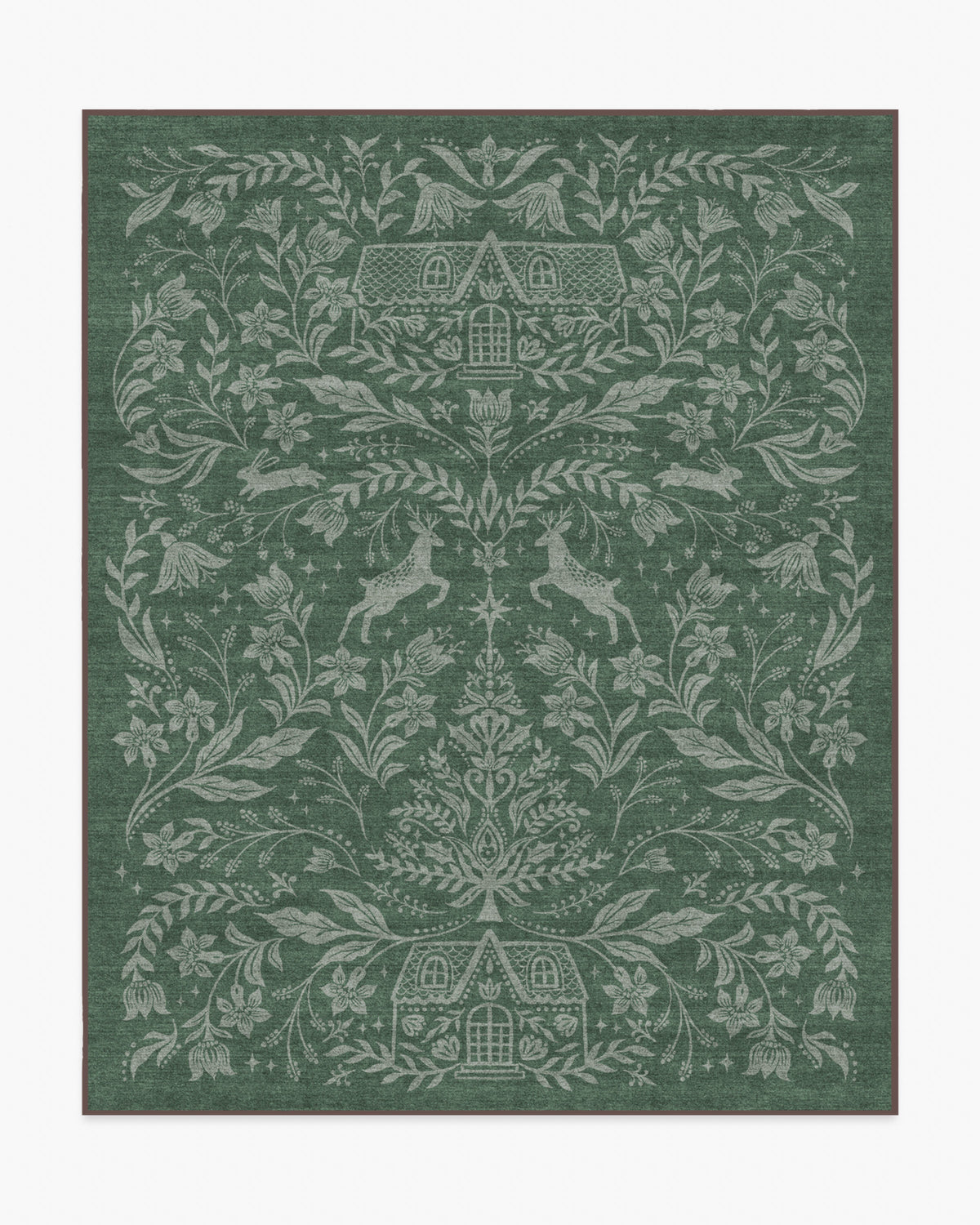 Christmas Wonderland Green Flatwoven Rug