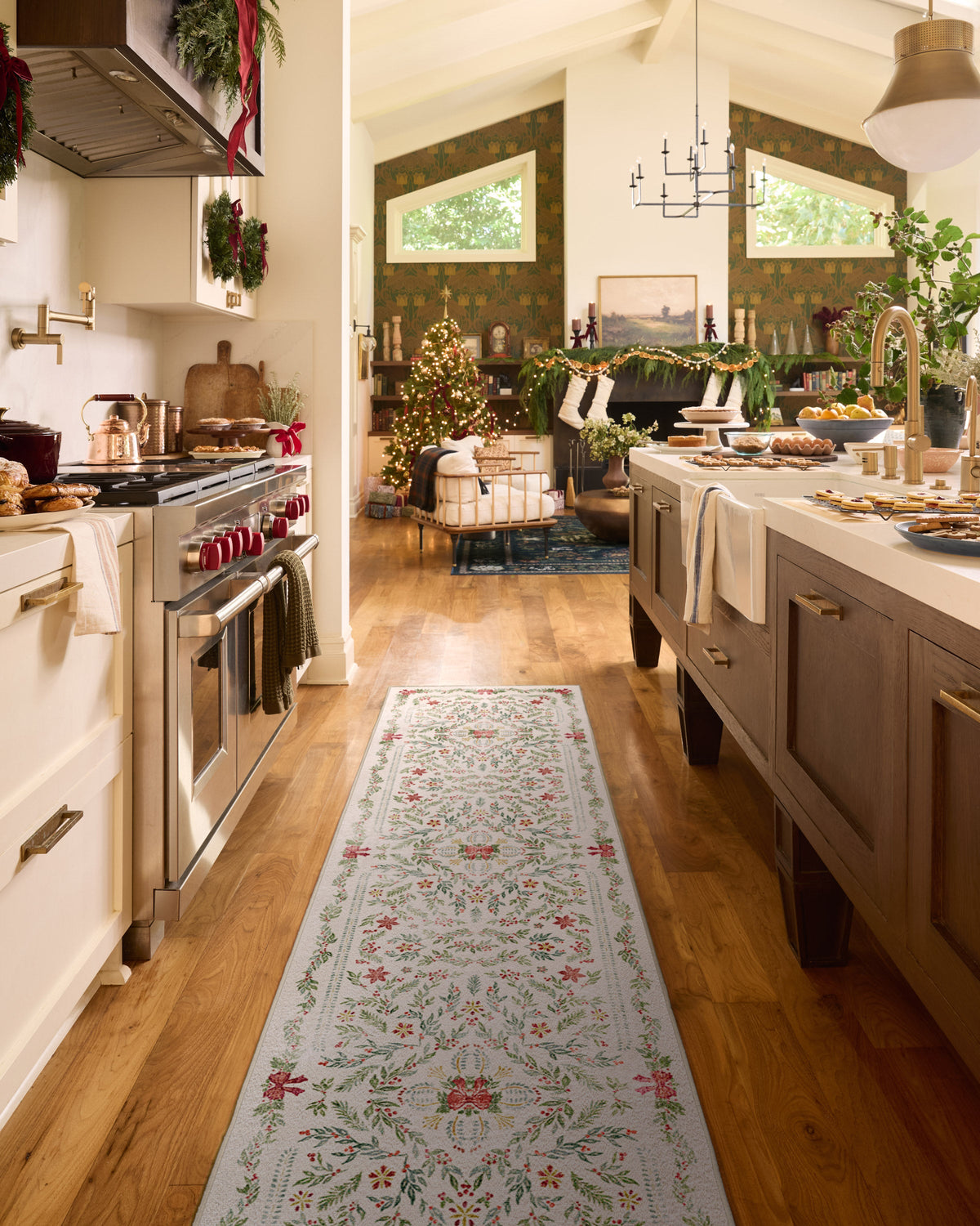 Deck the Halls Cream Multicolor Rug