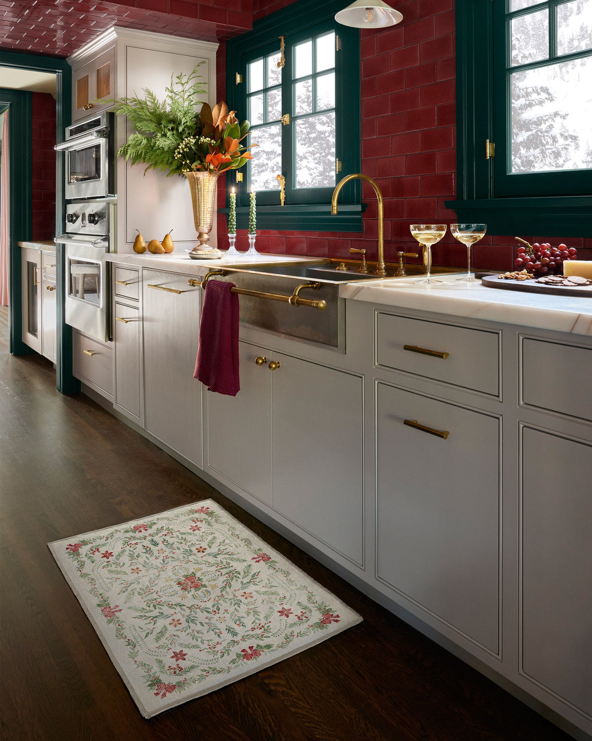 Deck the Halls Cream Multicolor Rug