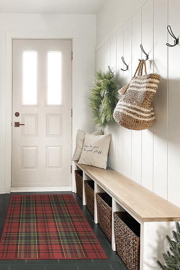 Dress Stewart Tartan Red Flatwoven Rug