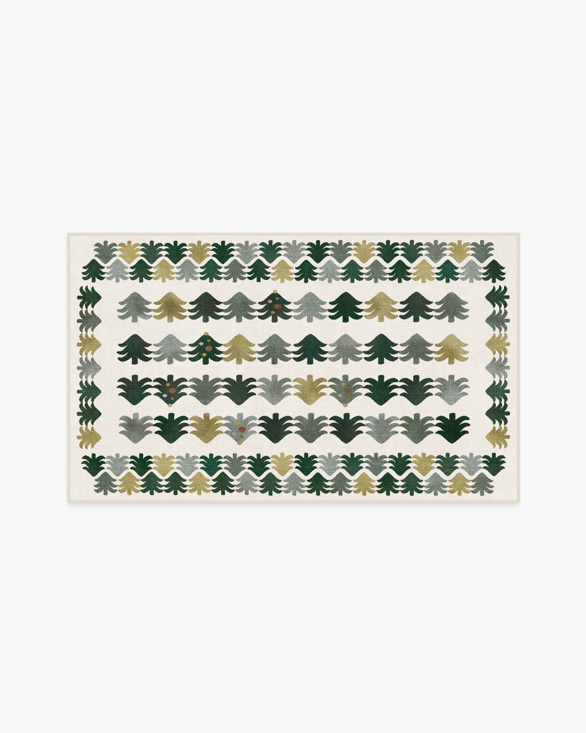 Festive Forest Green Flatwoven Rug