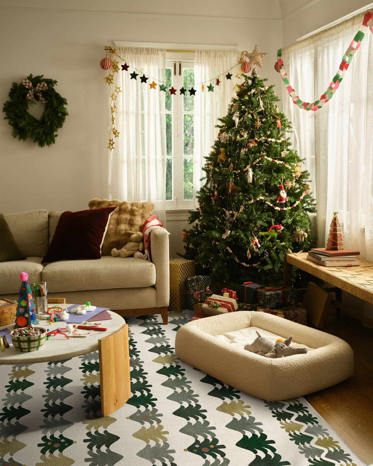 Festive Forest Green Rug