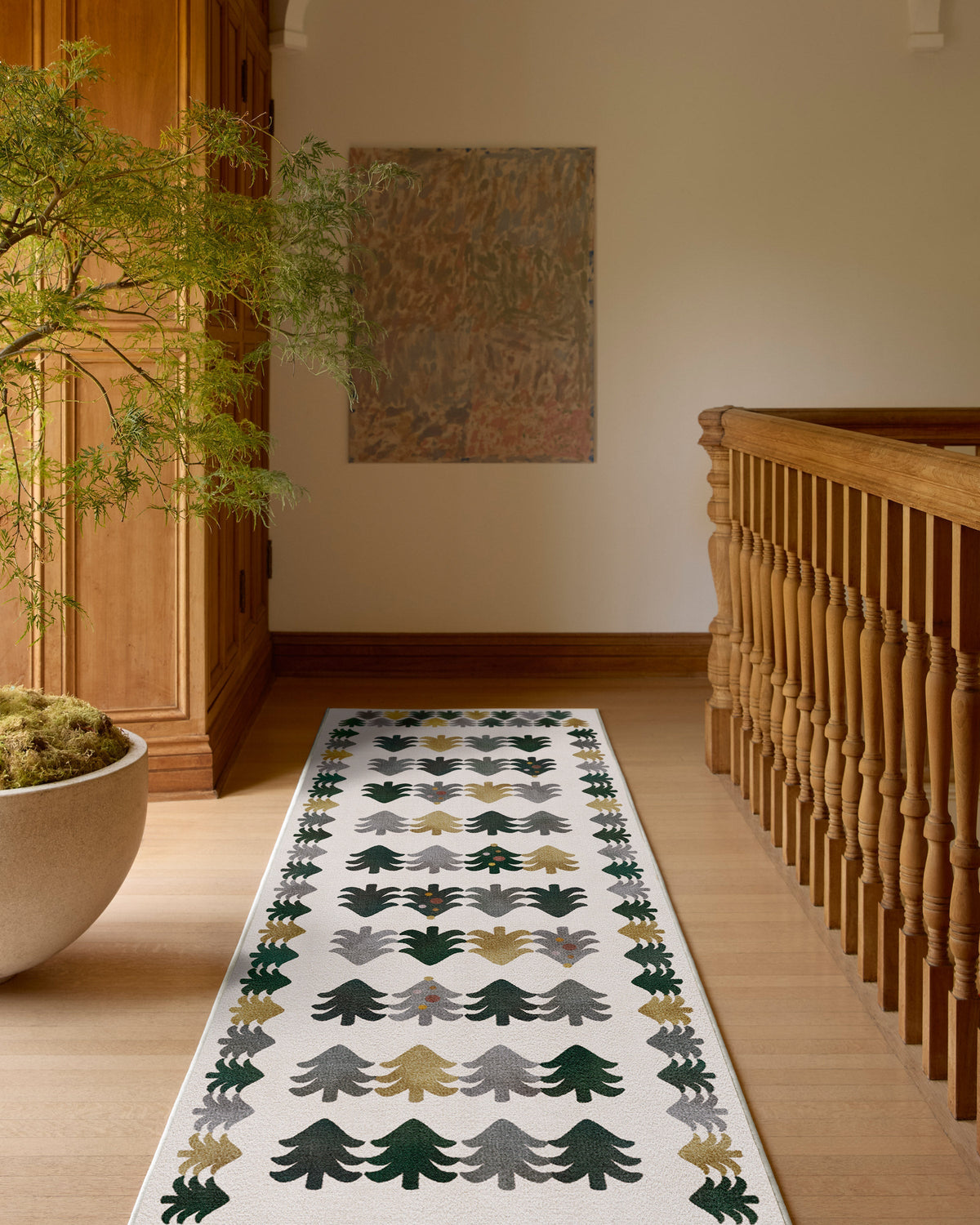 Festive Forest Green Flatwoven Rug