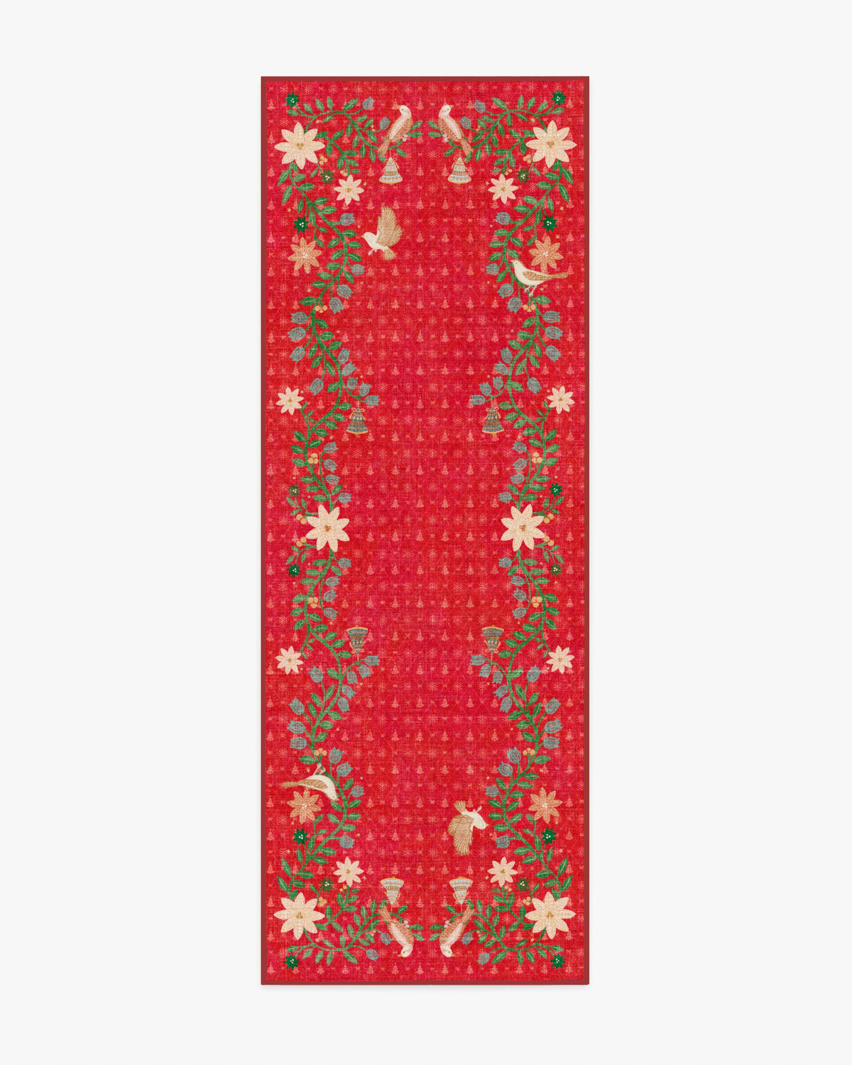 Festive Yuletide Red Rug by The Hiltons