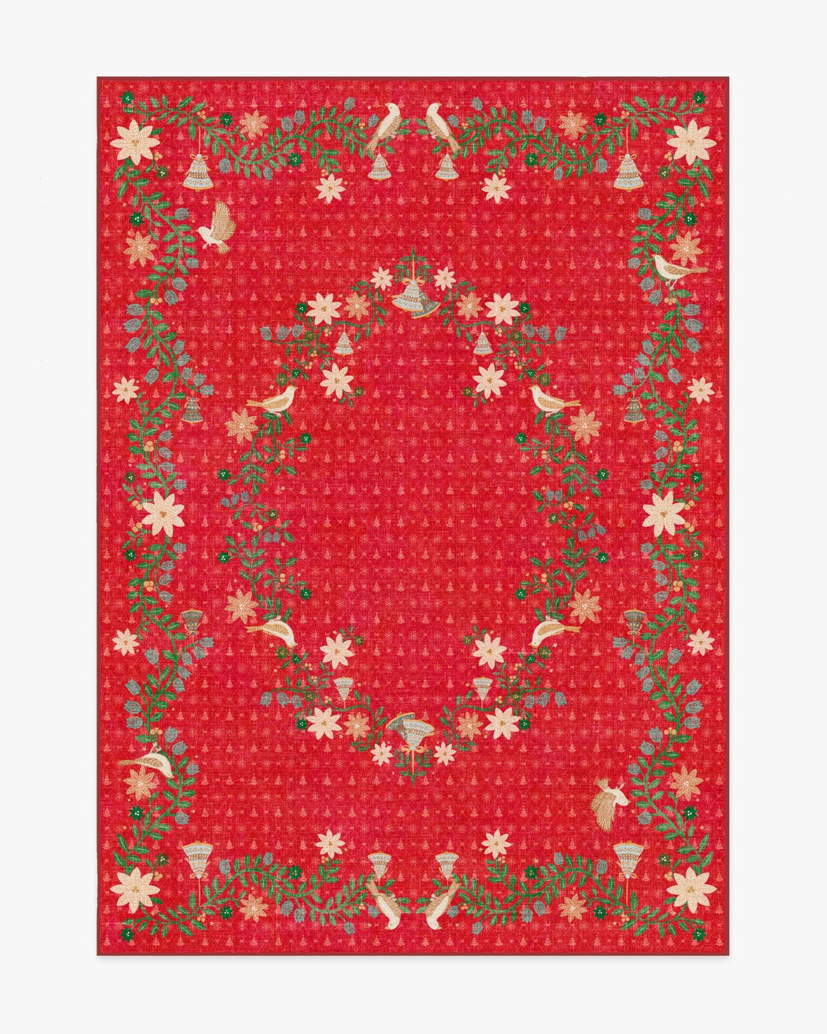 Festive Yuletide Red Rug by The Hiltons