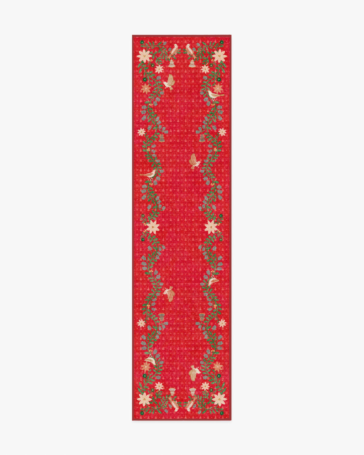 Festive Yuletide Red Flatwoven Rug by The Hiltons