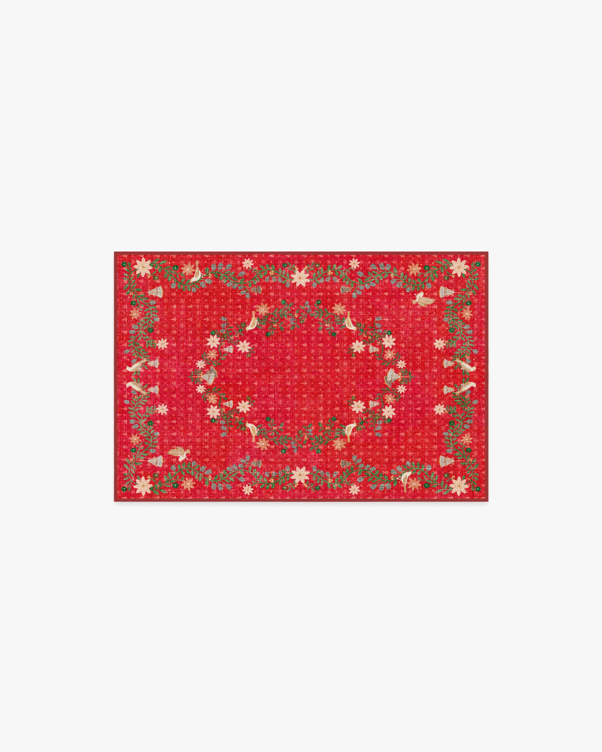 Festive Yuletide Red Flatwoven Rug by The Hiltons