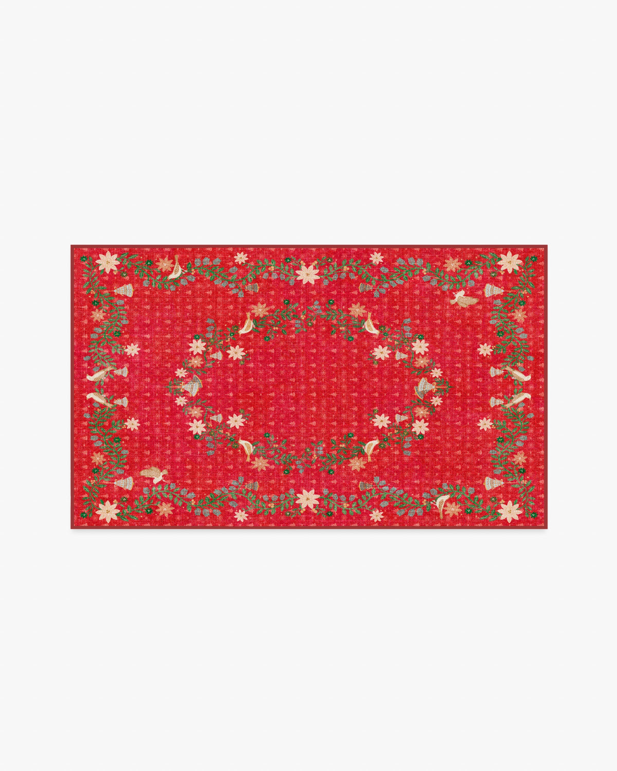 Festive Yuletide Red Flatwoven Rug by The Hiltons