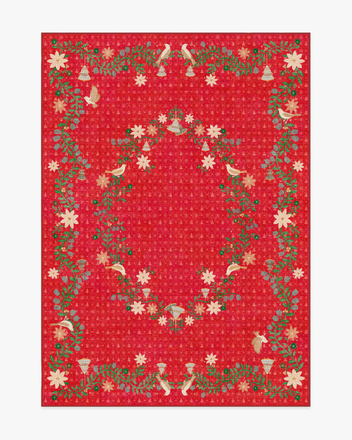 Festive Yuletide Red Flatwoven Rug by The Hiltons