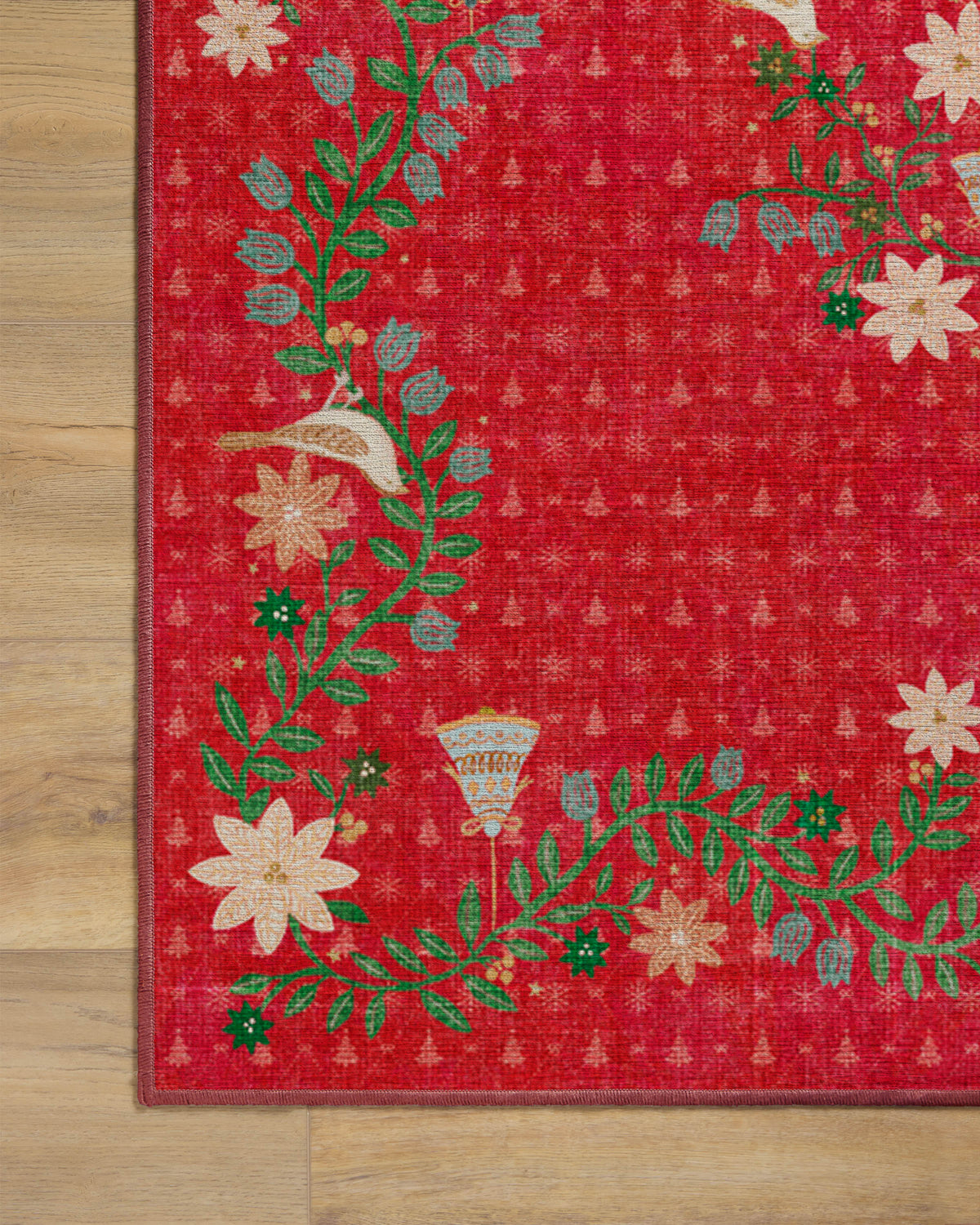 Festive Yuletide Red Flatwoven Rug by The Hiltons