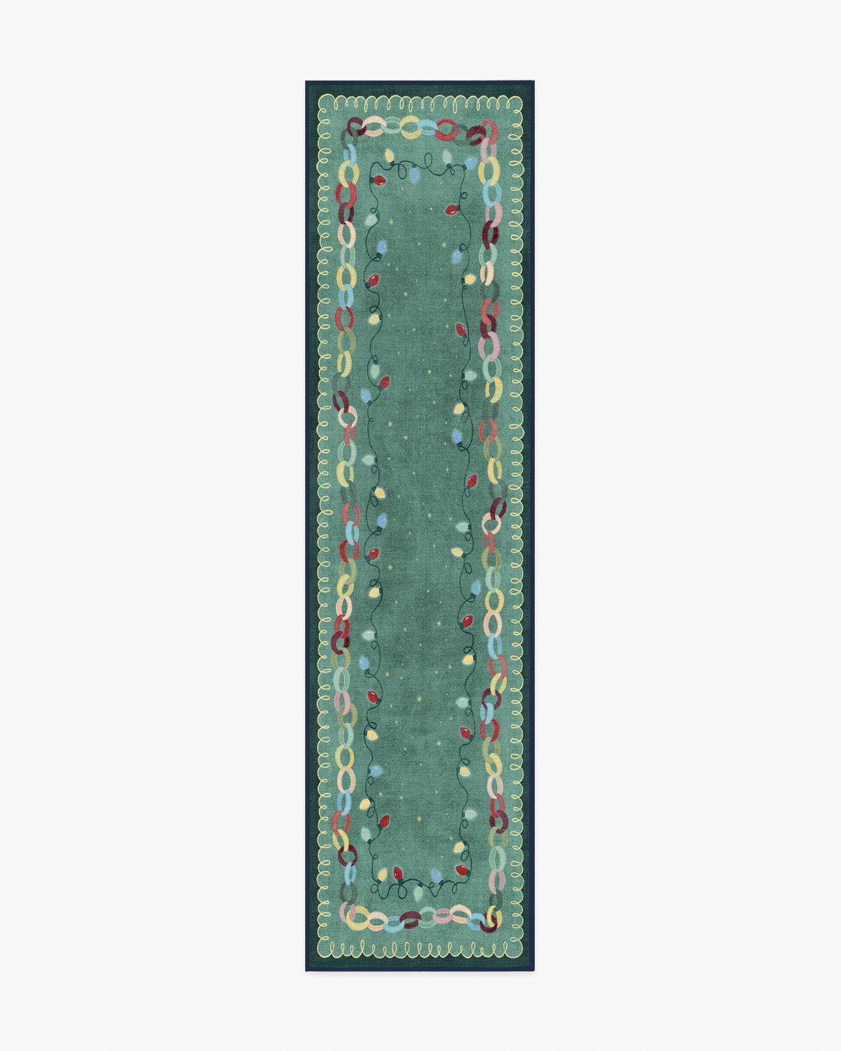 Garland Glow Green Flatwoven Rug