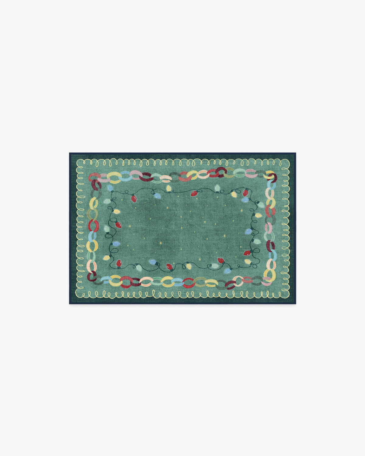 Garland Glow Green Flatwoven Rug