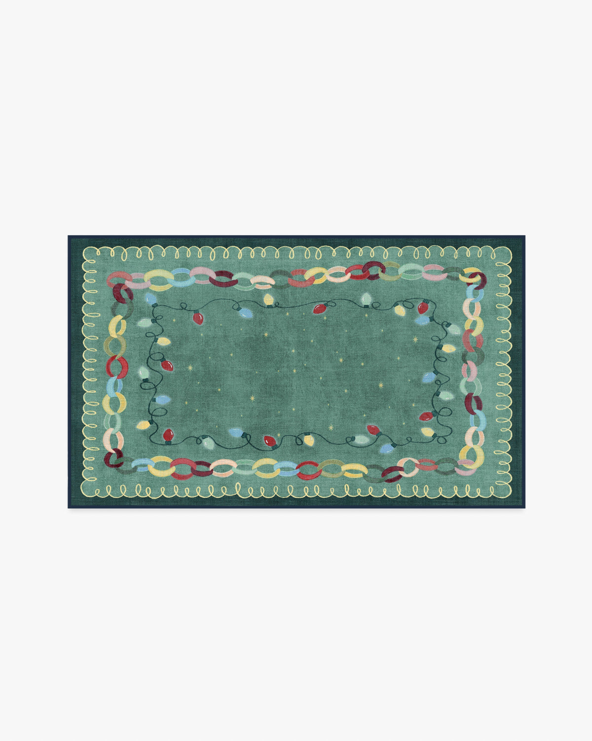 Garland Glow Green Flatwoven Rug