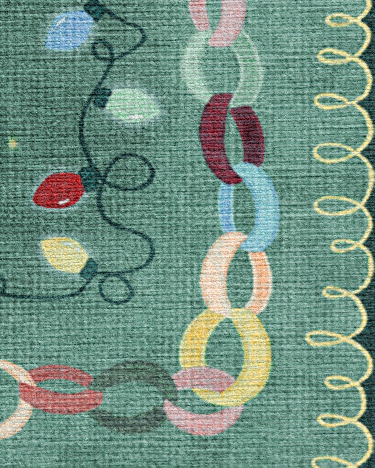 Garland Glow Green Flatwoven Rug