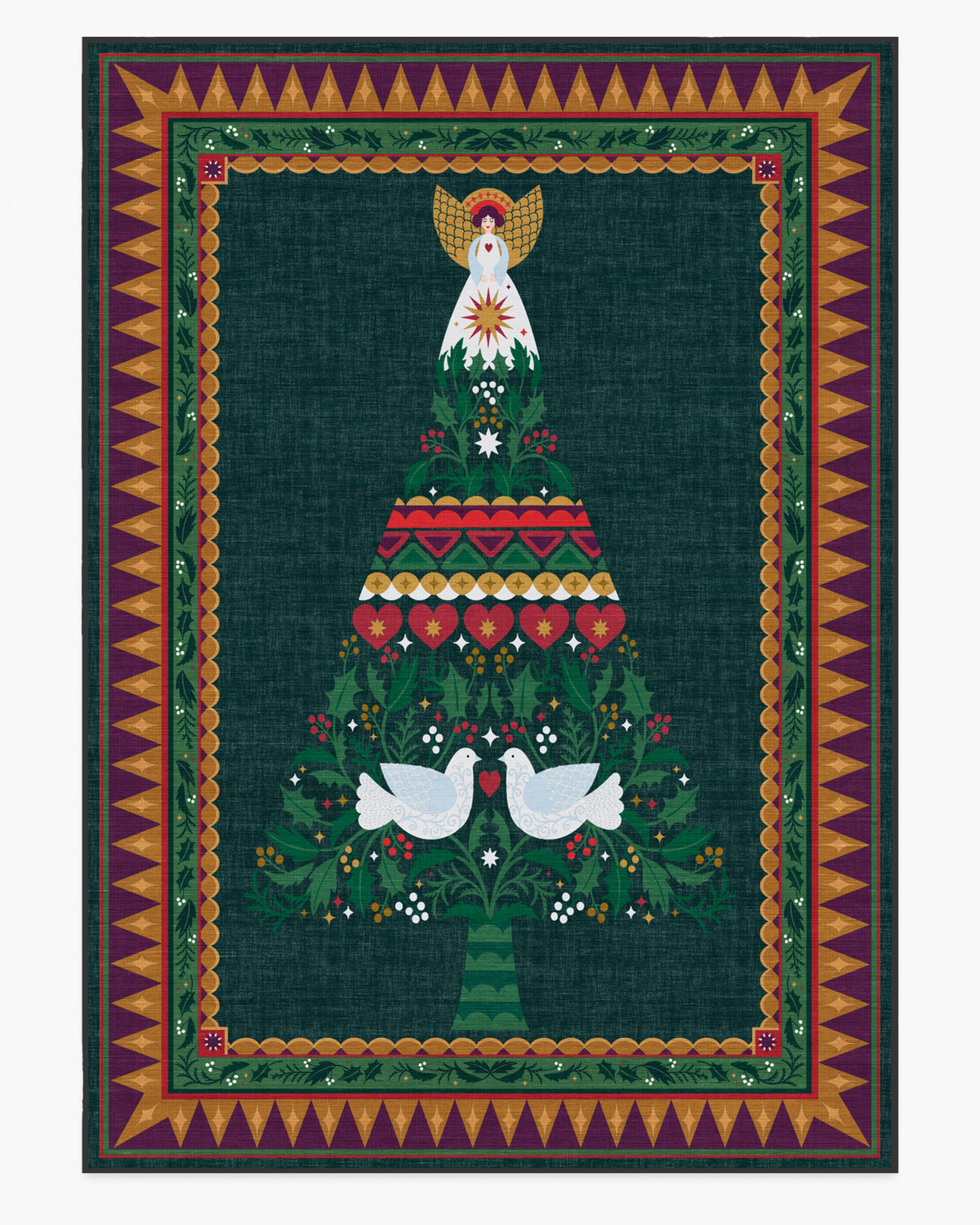 Giving Tree Green & Gold Rug