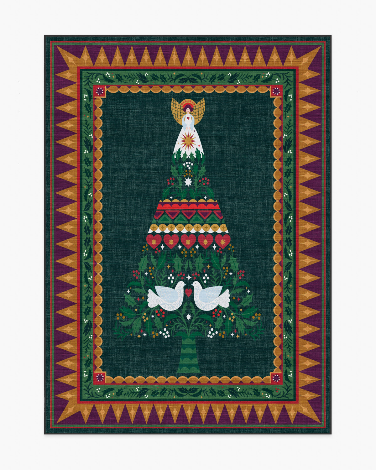 Giving Tree Green & Gold Rug