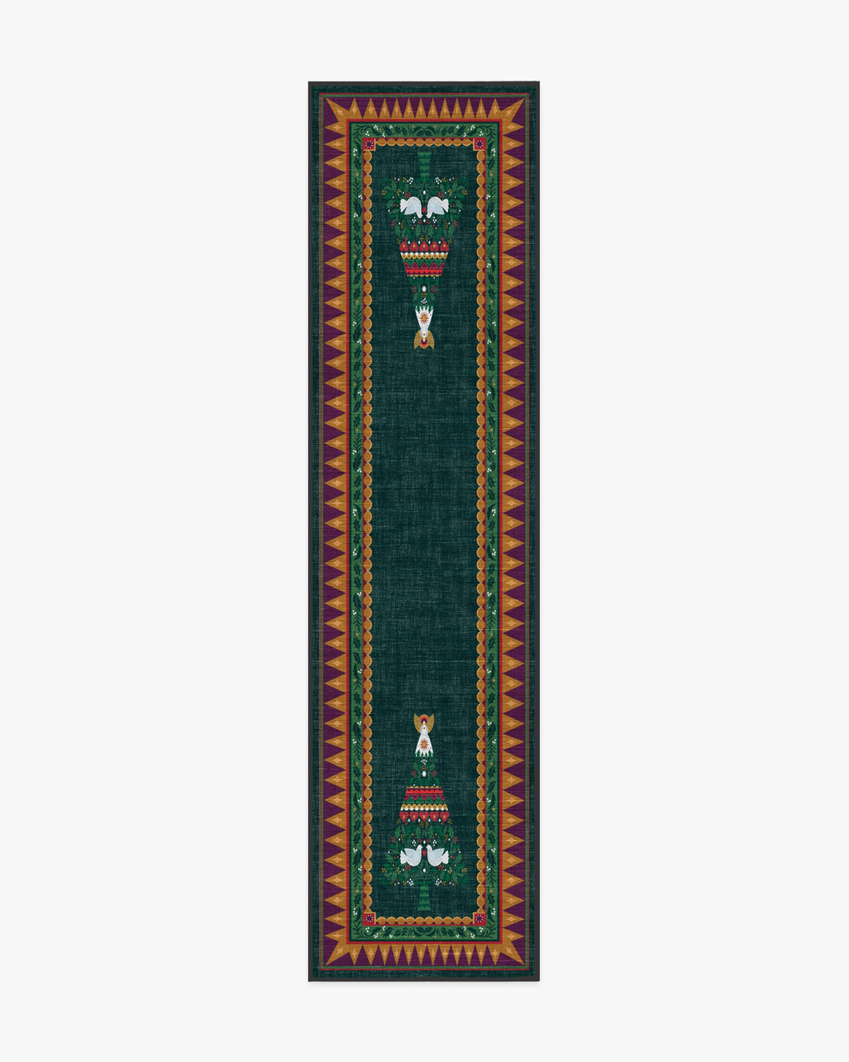 Giving Tree Green & Gold Flatwoven Rug