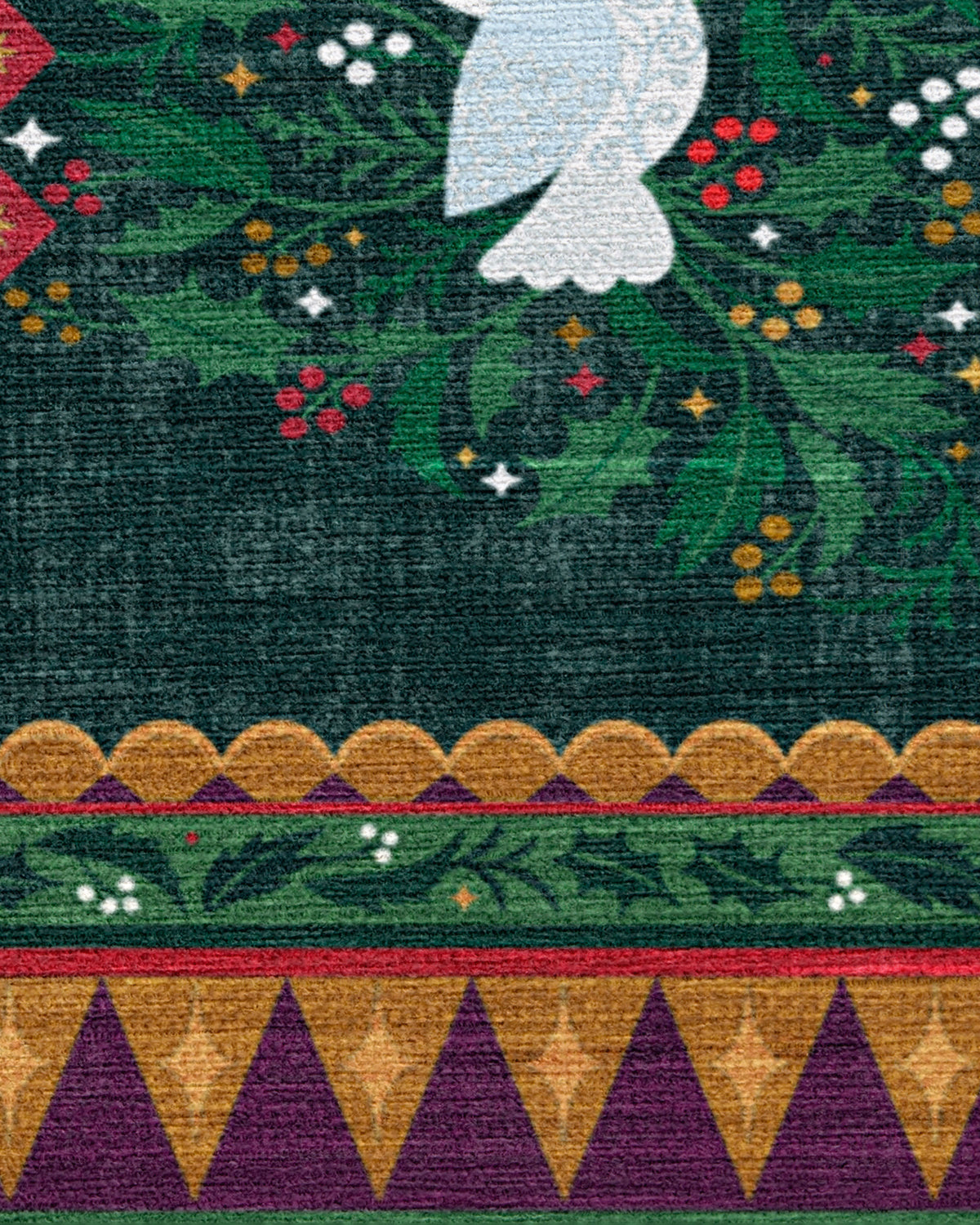 Giving Tree Green & Gold Flatwoven Rug