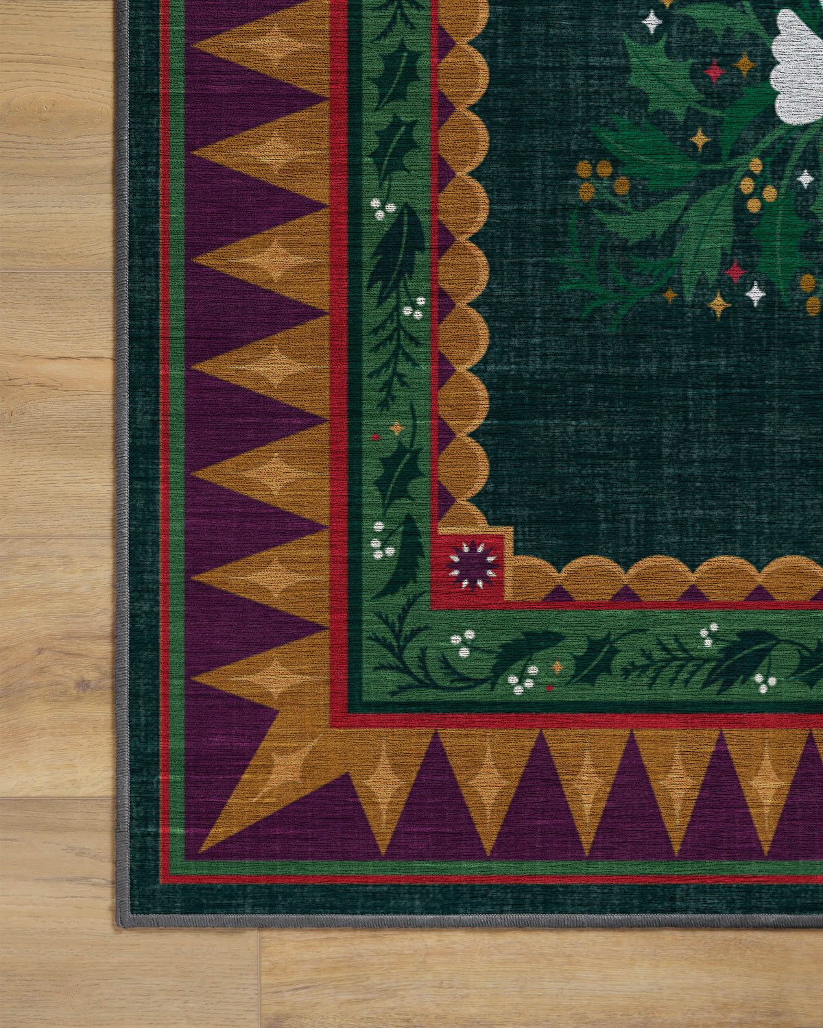Giving Tree Green & Gold Flatwoven Rug
