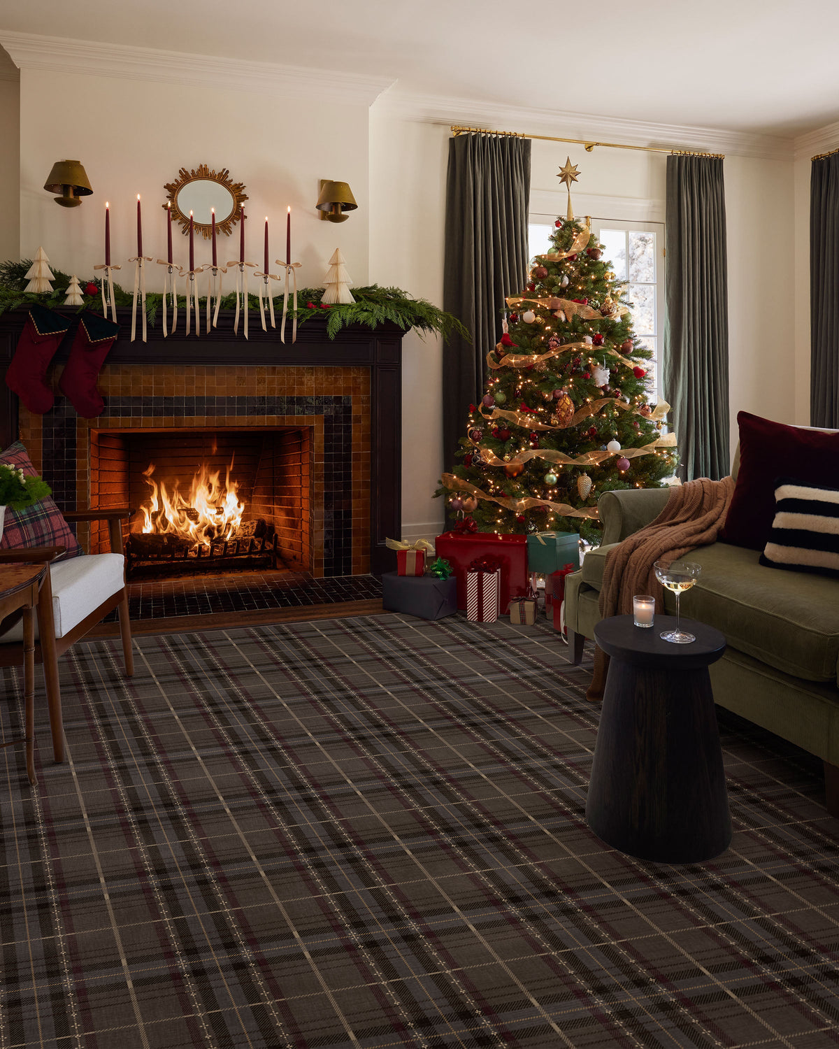 Heirloom Tartan Brown Flatwoven Rug