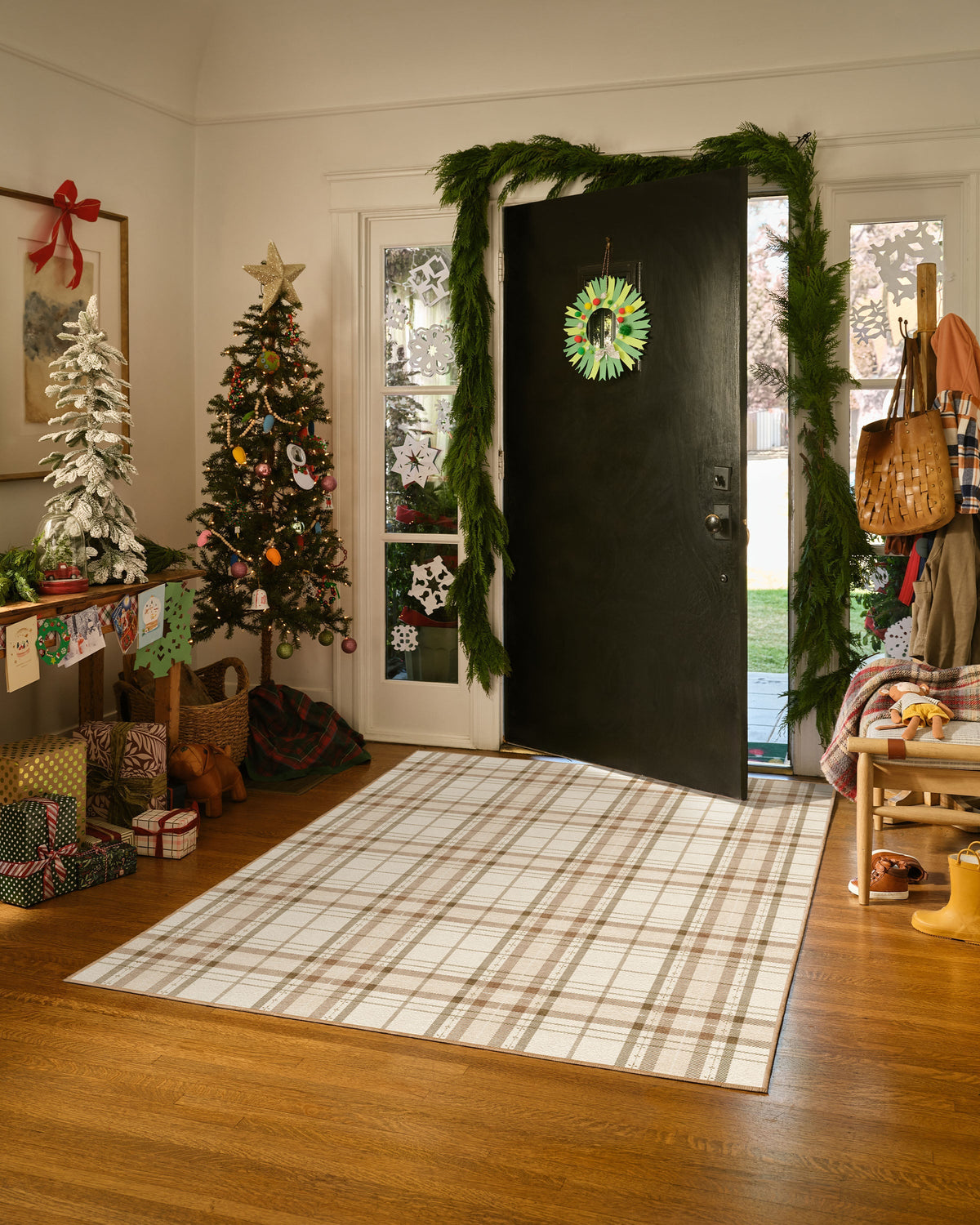 Heirloom Tartan Natural Flatwoven Rug