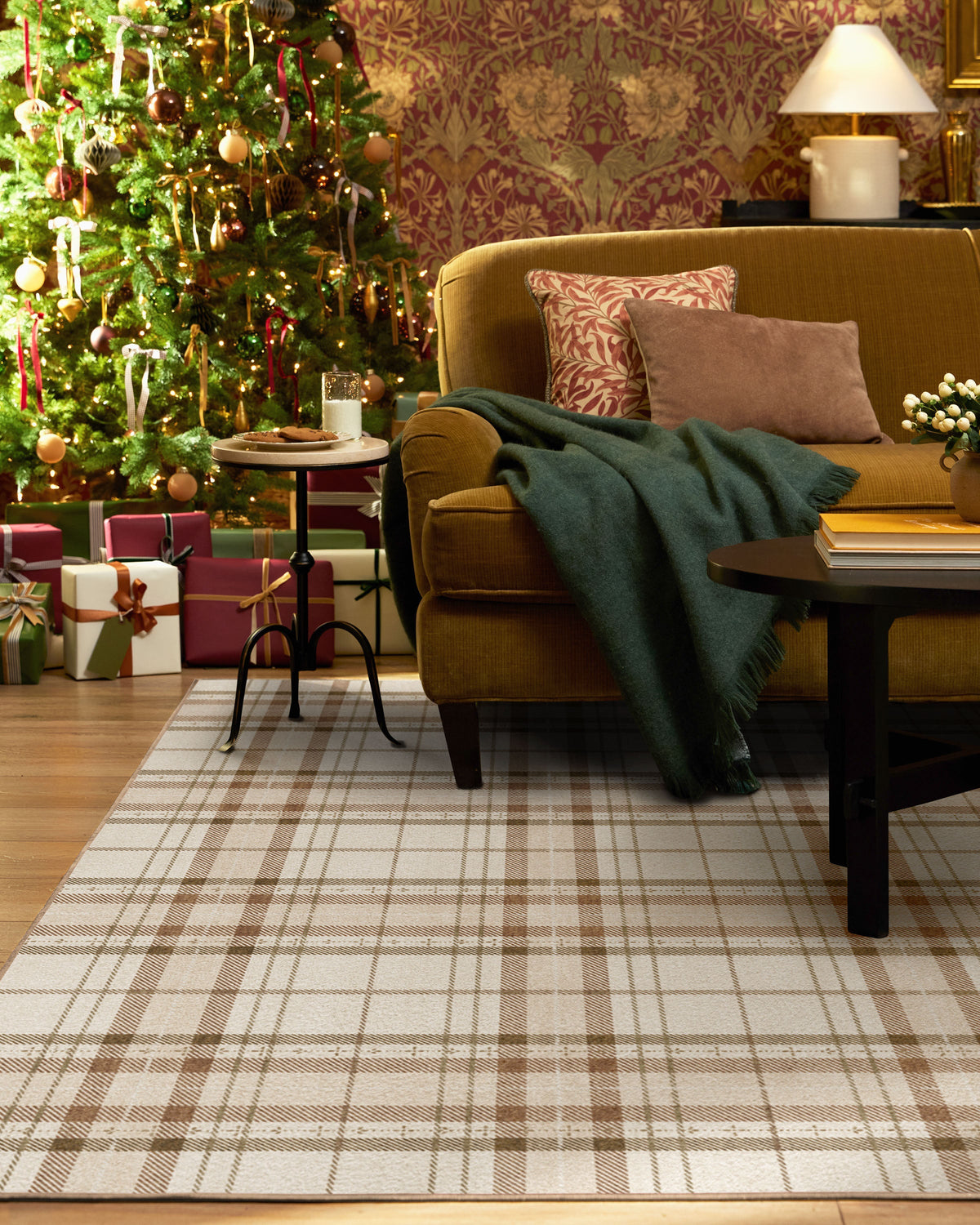 Heirloom Tartan Natural Flatwoven Rug