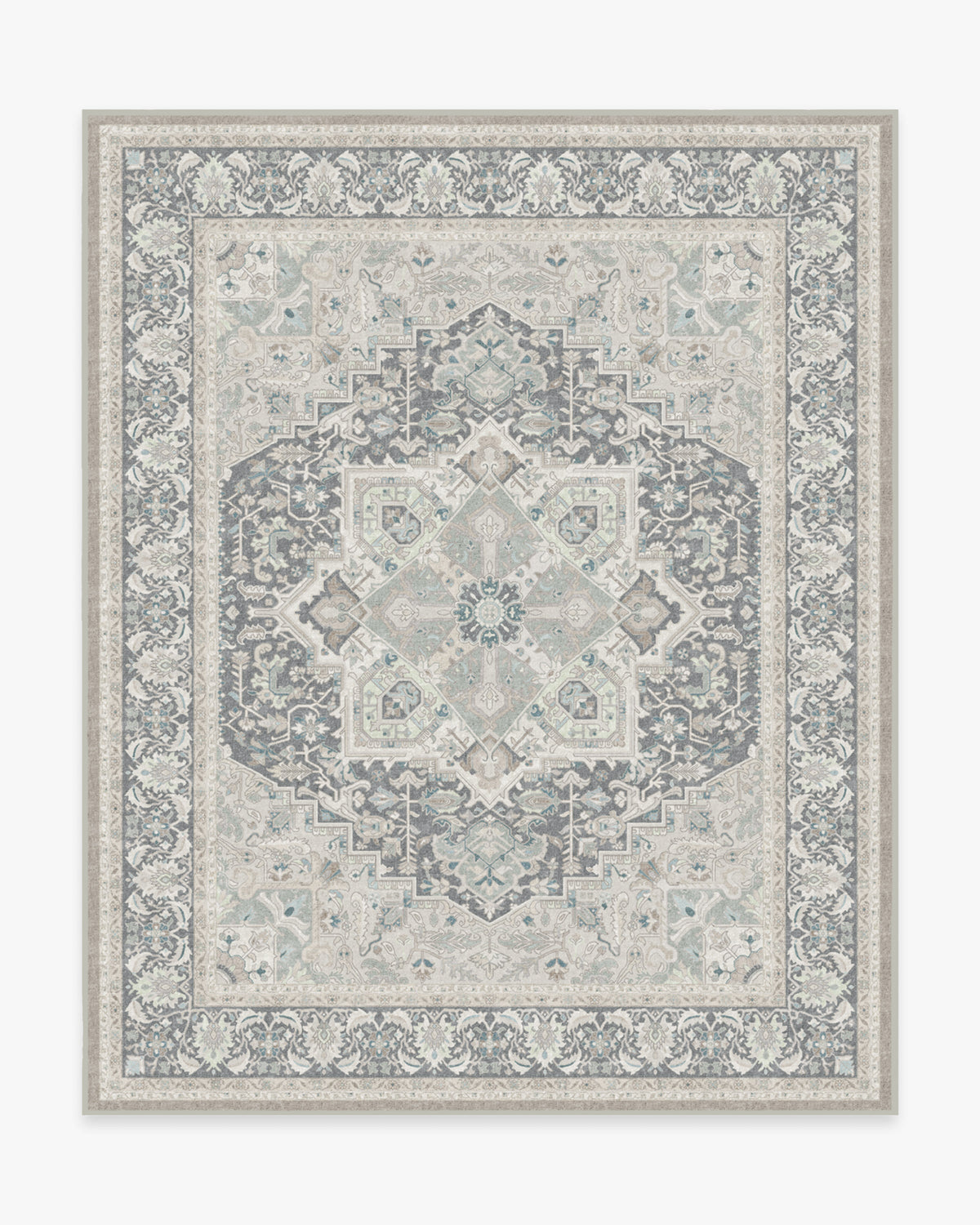 Hendesi Heriz Abalone Flatwoven Rug