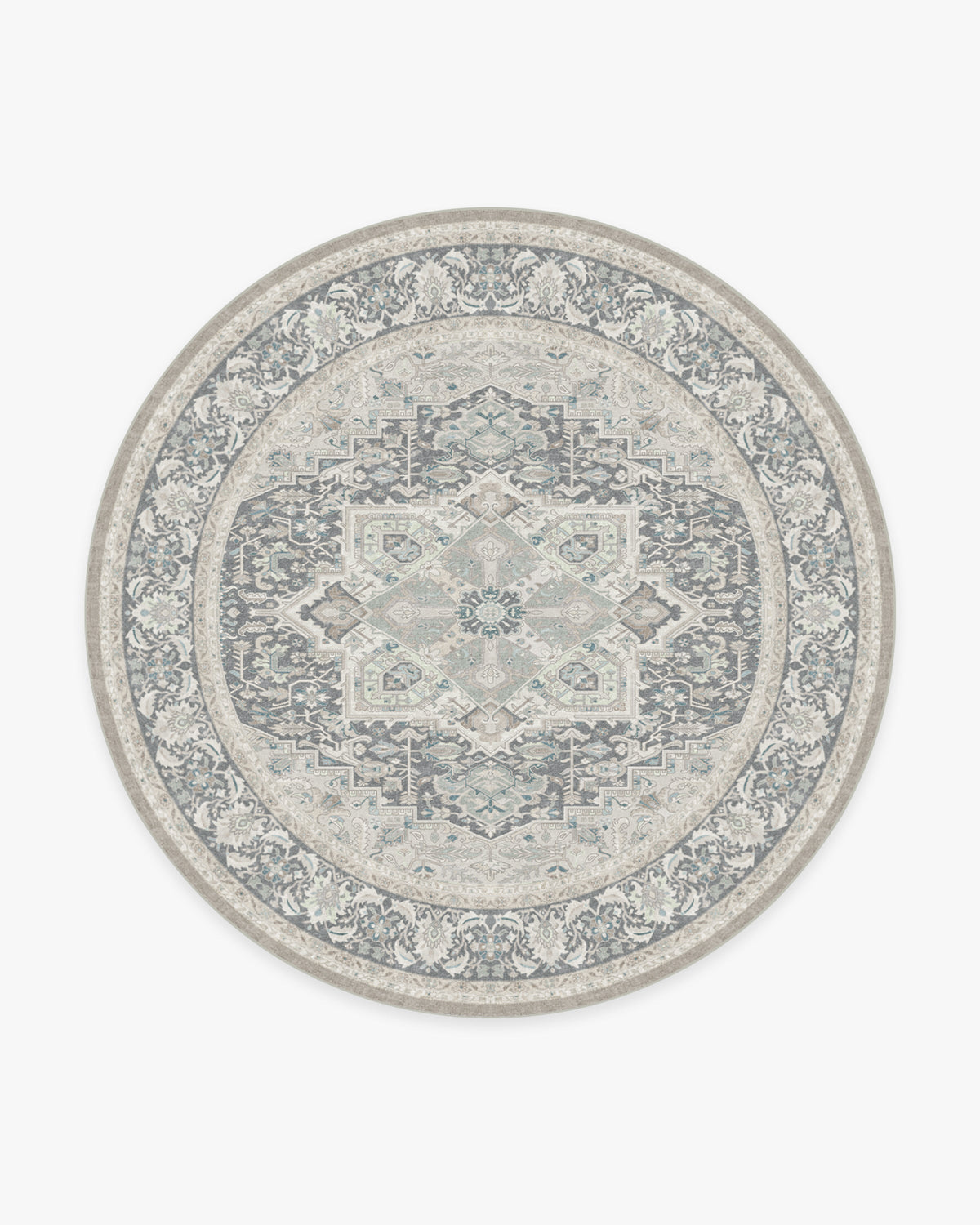 Hendesi Heriz Abalone Flatwoven Rug