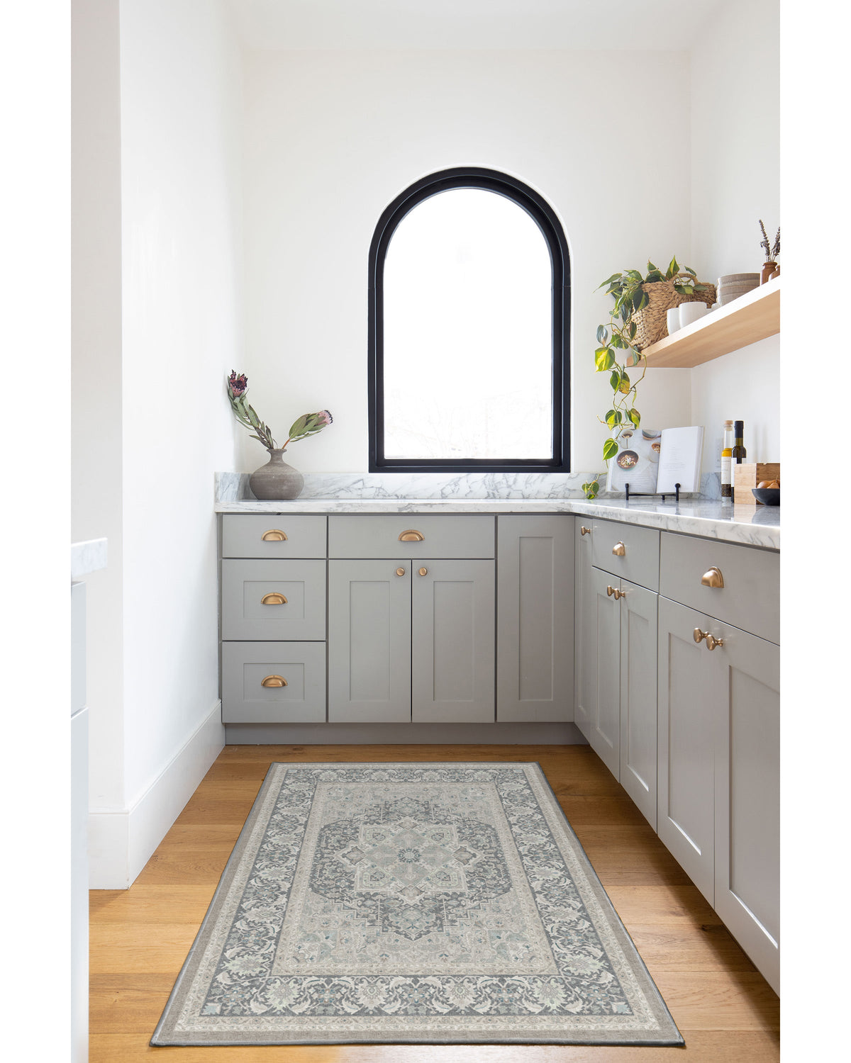 Hendesi Heriz Abalone Flatwoven Rug