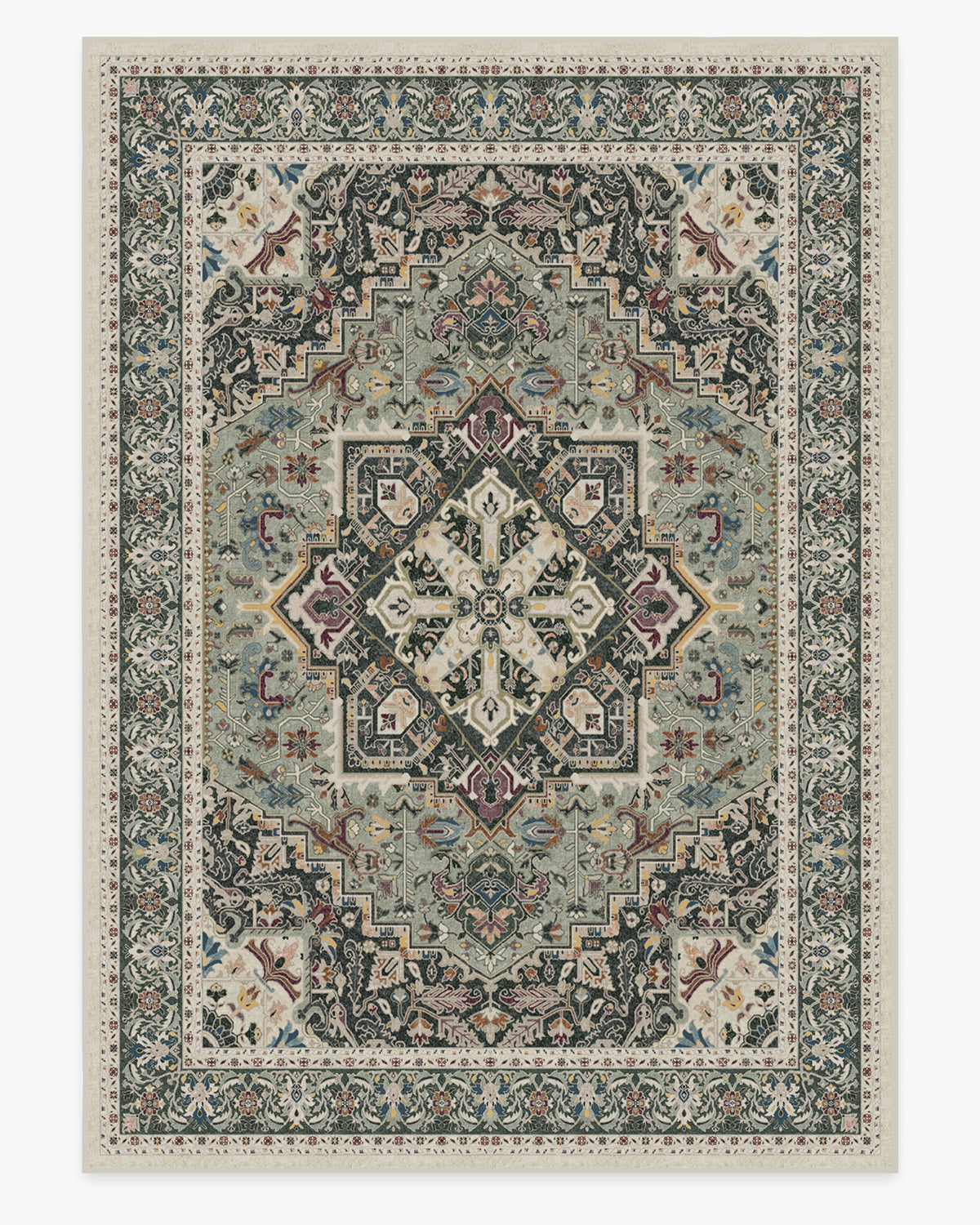 Hendesi Heriz Sage Flatwoven Rug