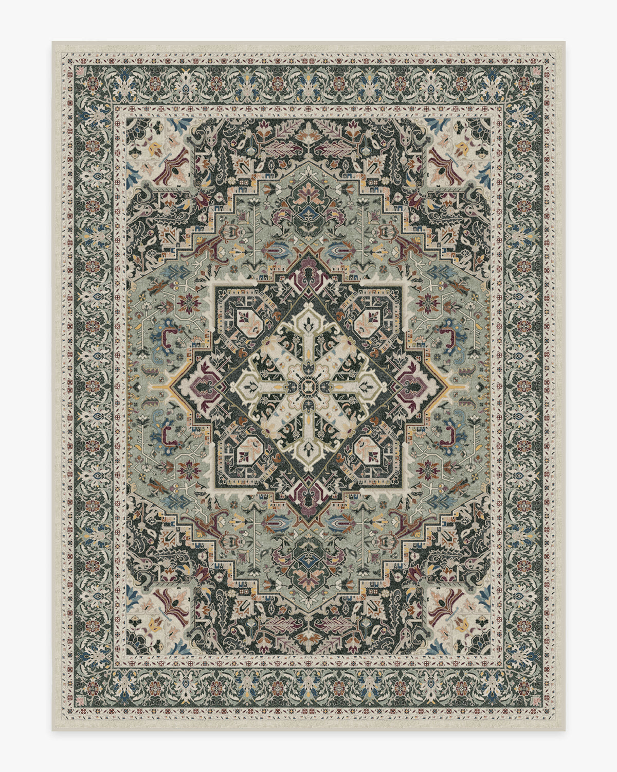 Hendesi Heriz Sage Flatwoven Rug