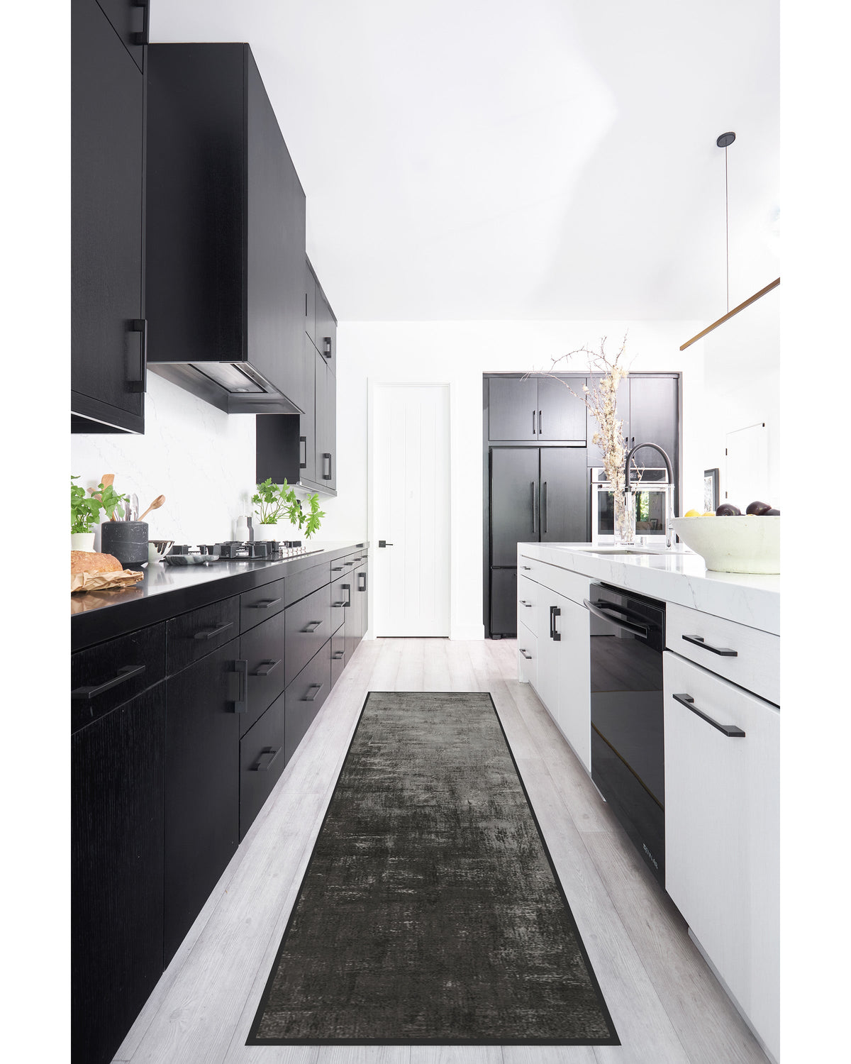 Impasto Greyscale Flatwoven Rug