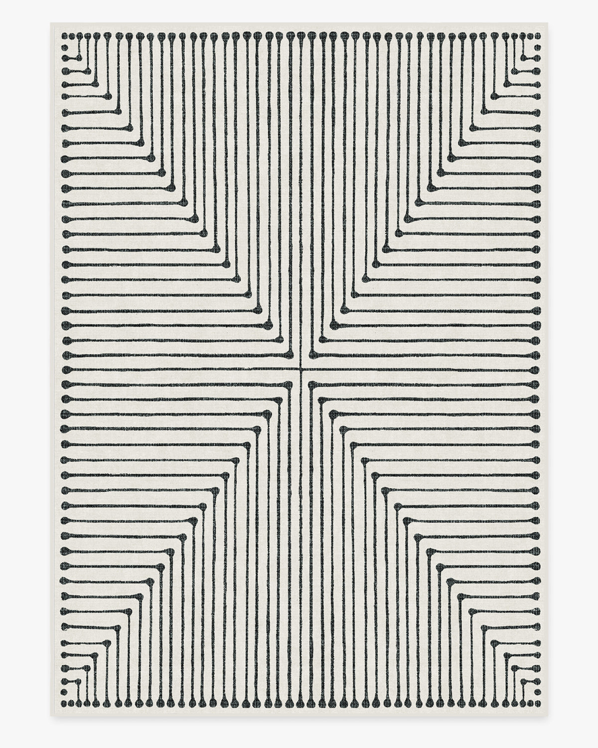 Inkdrop Black & Ivory Flatwoven Rug by Jonathan Adler