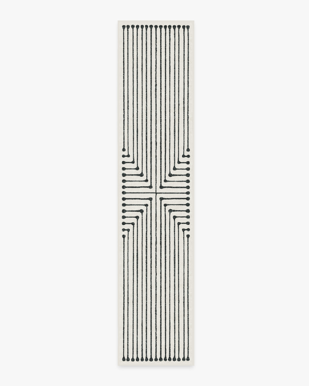Inkdrop Black & Ivory Flatwoven Rug by Jonathan Adler