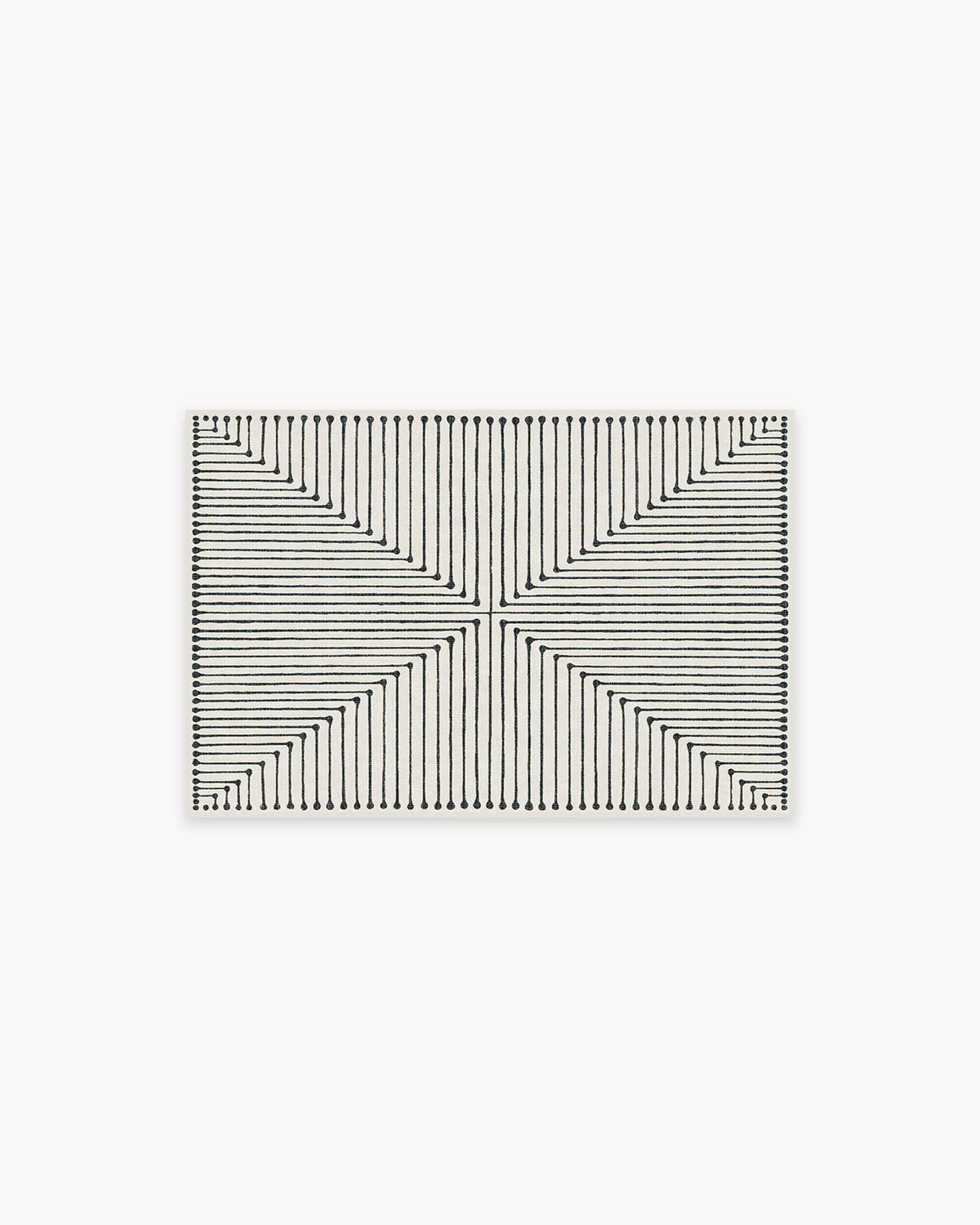 Inkdrop Black & Ivory Flatwoven Rug by Jonathan Adler
