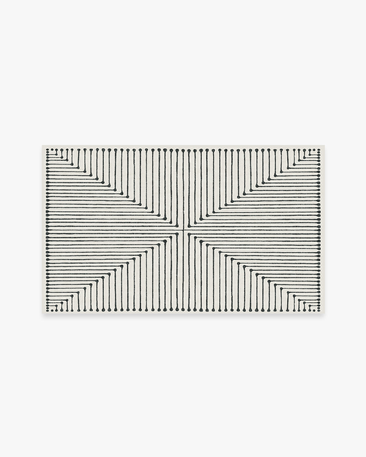 Inkdrop Black & Ivory Flatwoven Rug by Jonathan Adler