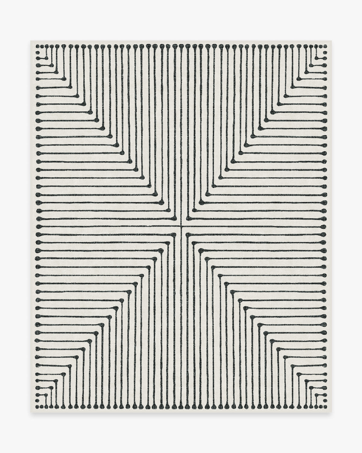 Inkdrop Black & Ivory Flatwoven Rug by Jonathan Adler