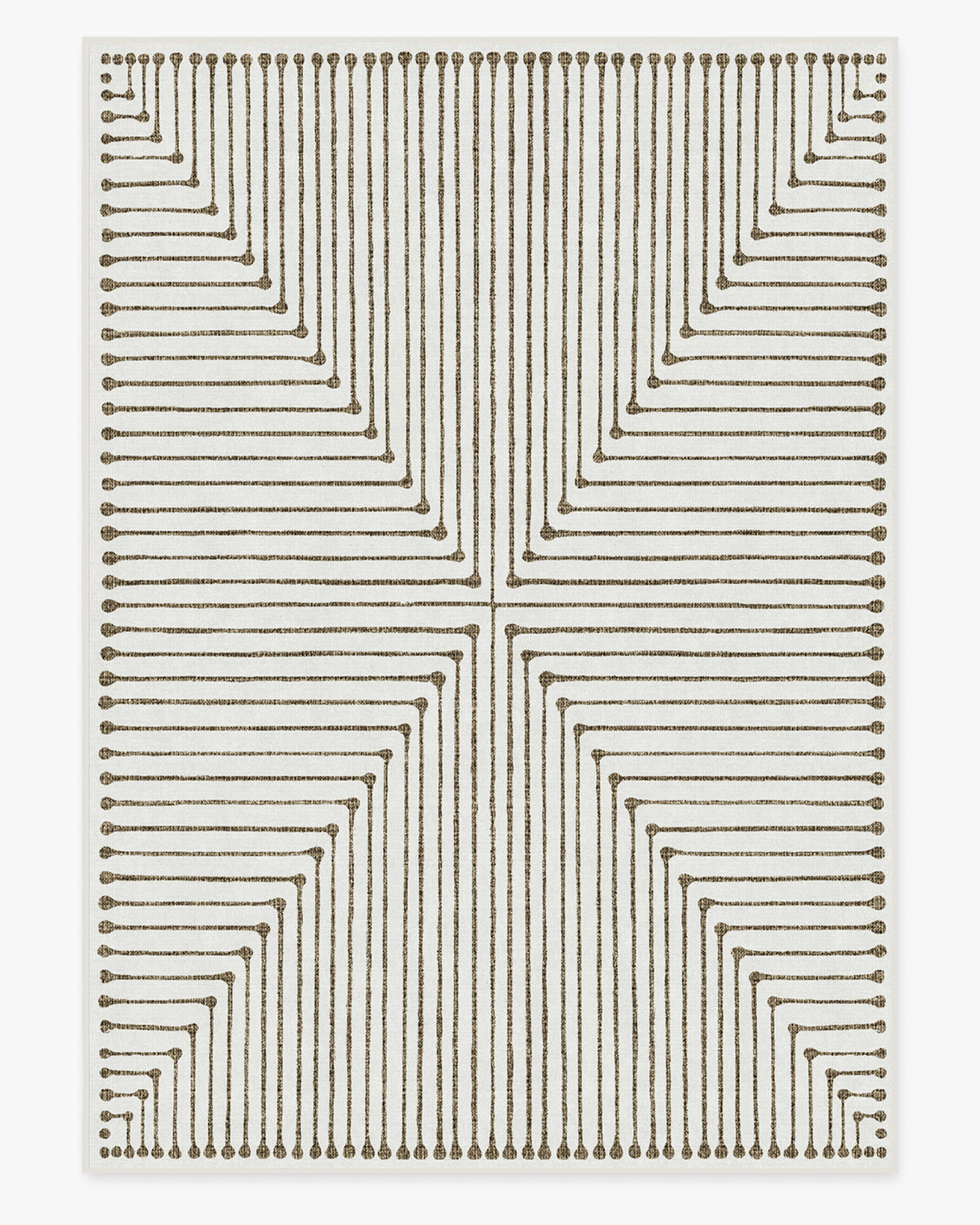 Inkdrop Camel & Ivory Flatwoven Rug by Jonathan Adler