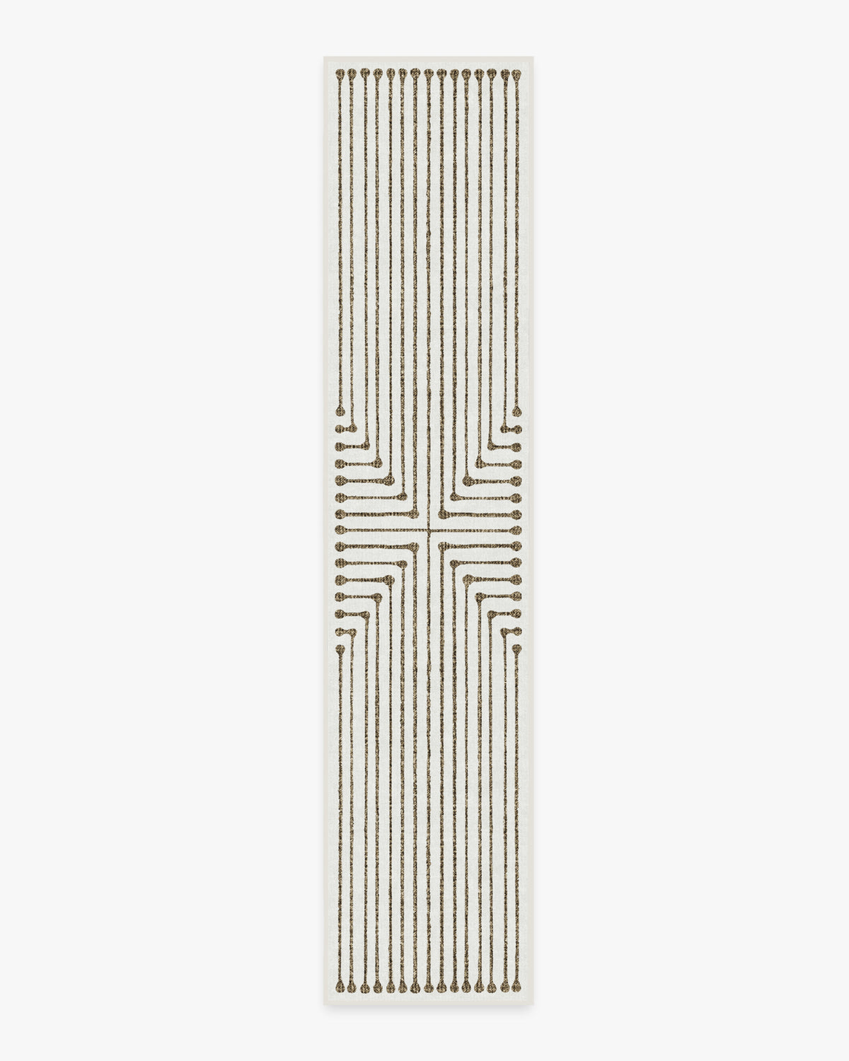 Inkdrop Camel & Ivory Flatwoven Rug by Jonathan Adler