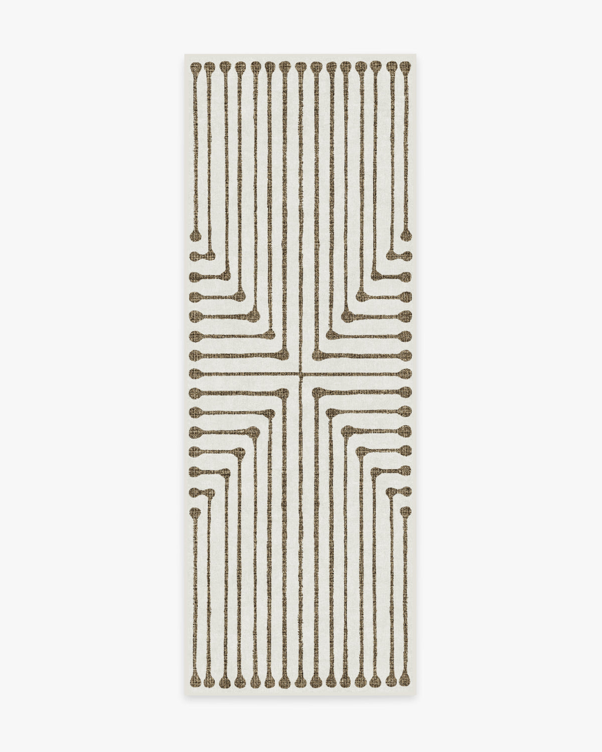 Inkdrop Camel & Ivory Flatwoven Rug by Jonathan Adler