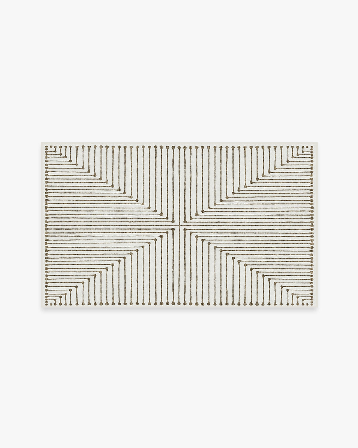 Inkdrop Camel & Ivory Flatwoven Rug by Jonathan Adler
