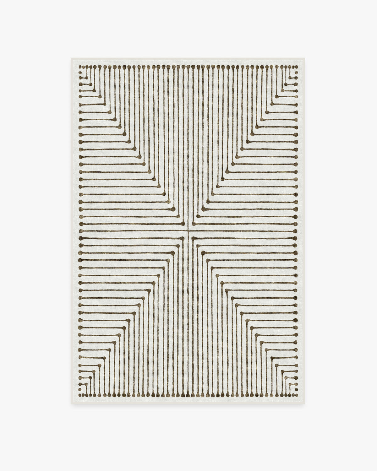Inkdrop Camel & Ivory Flatwoven Rug by Jonathan Adler