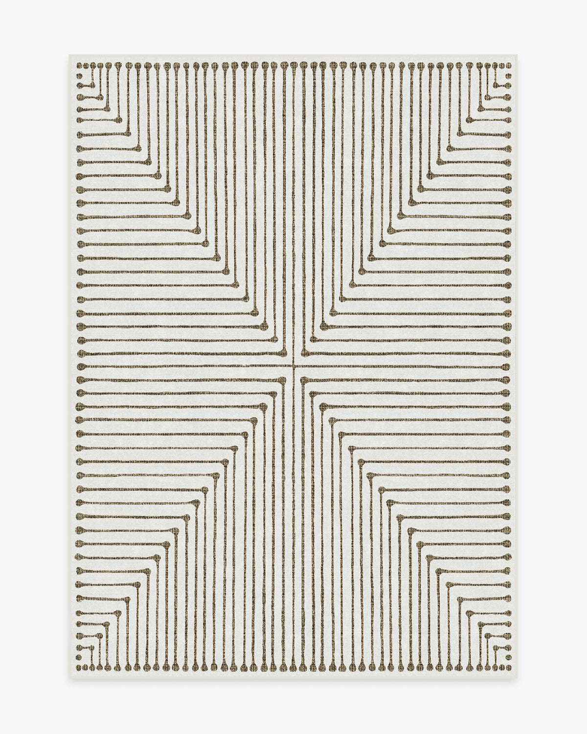Inkdrop Camel & Ivory Flatwoven Rug by Jonathan Adler