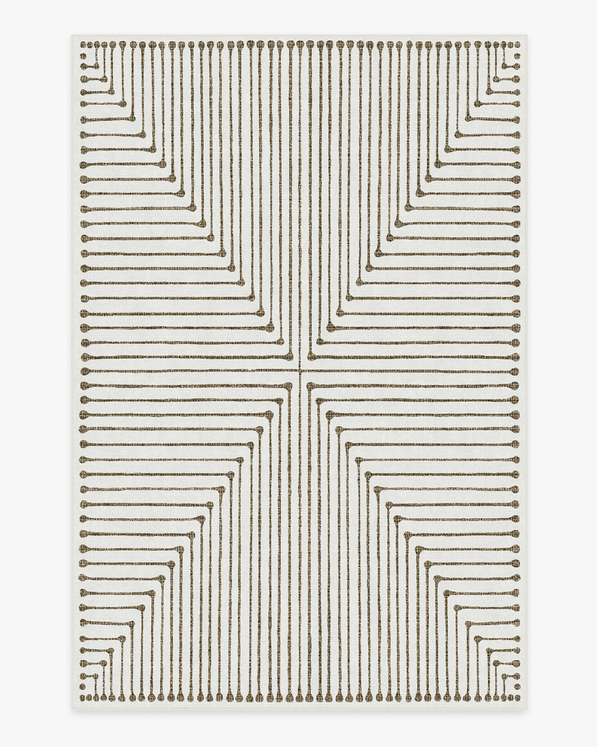 Inkdrop Camel & Ivory Flatwoven Rug by Jonathan Adler